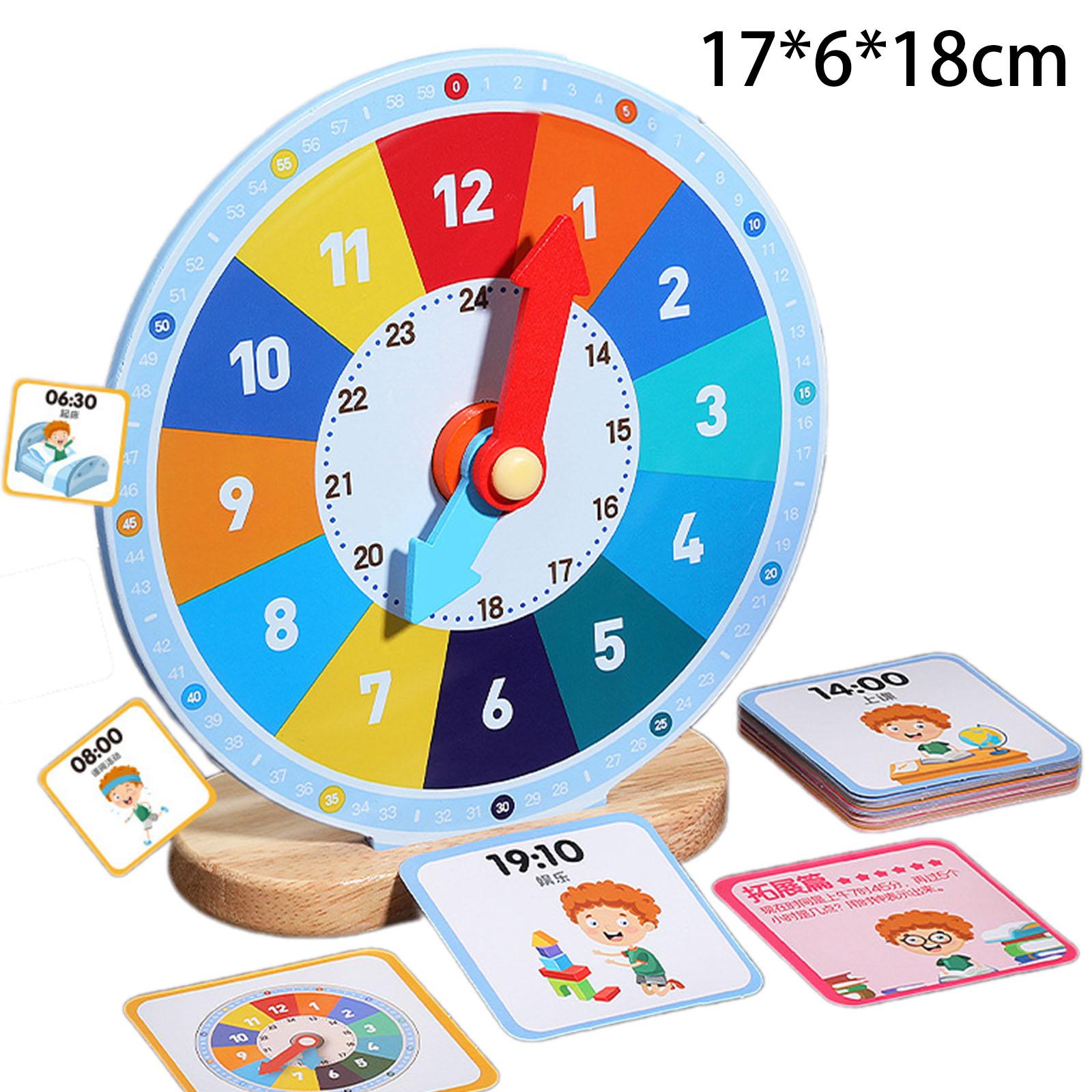 子供向けの木製知育時計。25枚のカード付きのアナログ時計で、 - Kids Education Number のレビューと価格